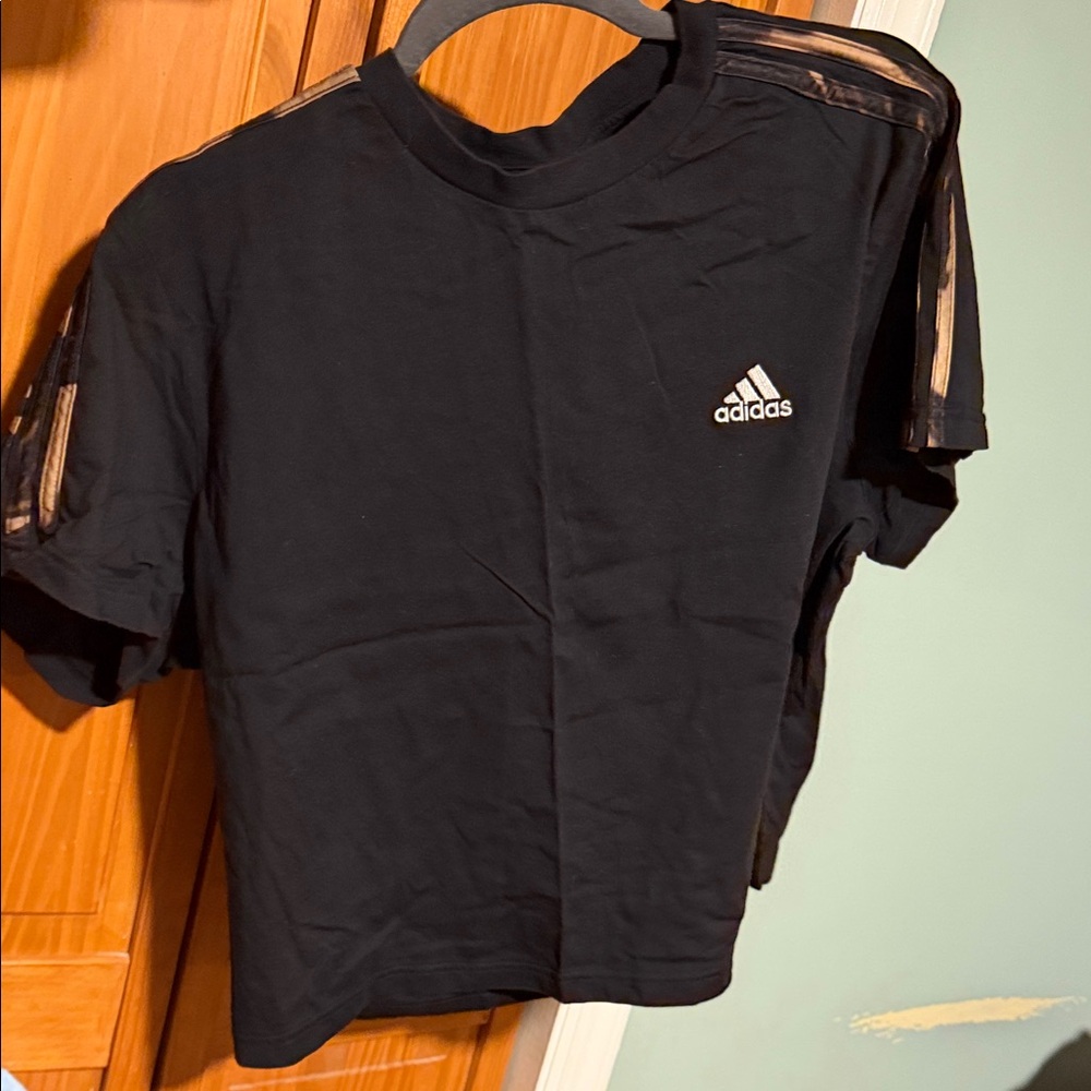 Adidas Kids Black Tee with Logo